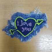 15.01 Термоапликация «Джинсовое сердце» 6,0*6,0см