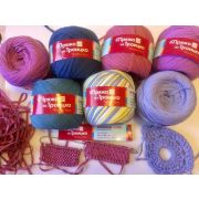 Пряжа «Итальянская» 200гр.165м. 100% хлопок шнур вязаный плоский