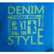 13.03 Шеврон «Деним» Голубой  трикотажный 8*7см