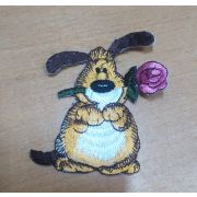 15.02 Термоапликация «Пес романтический» 7*8см.