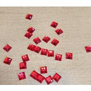 6.27 Страз квадрат 6мм пришивной акрил красный