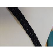 Плетенка жесткая 22мм. черная
