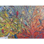 Рисунок «27 птиц» на ткани для вышивания бисером 20*24см