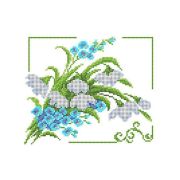 Рисунок «Букет» на ткани для вышивания бисером 23*29см