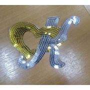 Термонашивка «К в сердце» 12.0*13.0см