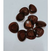 Пуговицы 138 15мм коричневый середина золото