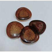 Пуговицы 132 21мм коричневый середина золото