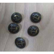 Пуговицы 274 15мм т.коричневый якорь