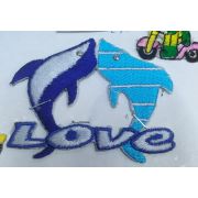 12.08 Термонаклейка  «Дельфины» 5,5*7,5см.