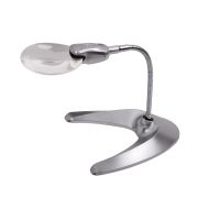 Лупа настольная с подсветкой увеличение в 2,5 и 4,5