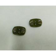 Пуговицы1409 16*23мм хаки блеск