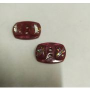 Пуговицы1414 16*23мм бордовый блеск