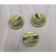 Пуговицы 314 18мм желтый полоса черная