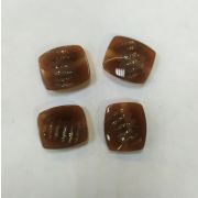 Пуговицы1420 17*20мм коричневый блеск