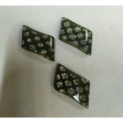 Пуговицы1456 15*30мм хаки блестки ромб