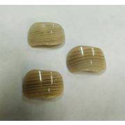 Пуговицы1464 15*24мм бежевый полоски