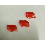 Пуговицы1470 12*17мм красный прозрачная полоса