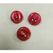 Пуговицы1490 15мм алый страза