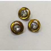 Пуговицы1516 25мм золотой страза