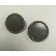 Пуговицы1548 22мм серый зигзаг