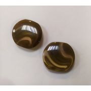 Пуговицы1119 20*22мм какао разводы