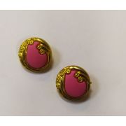 Пуговицы1111 17мм розовый с золотом