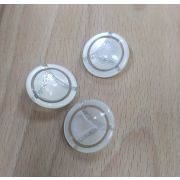 Пуговицы 302 20мм белый полоса серебро