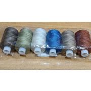 Набор ниток « Джинсовые» 20/4 100% полиэстр  6 шт. по 145м.