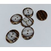 Пуговицы 046 22*17мм.бело-коричневый