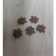 Пуговицы 917 7*12мм коричневый листик