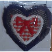 04.07 Термонаклейки «Сердечко с бантиком» 4*4,5см