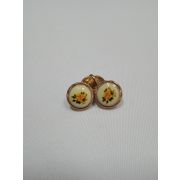 Пуговицы1097 10мм золото бежевый цветок