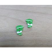 Пуговицы 535 10*15мм салатовый след