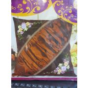 Наволочка для подушки бархат коричневый 50*50см набор для вышивки лентами на готовой наволочке,ленты