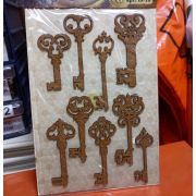 Пробковые стикеры «Ключи»  9шт. в упаковке