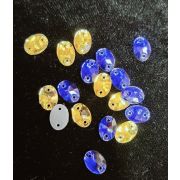 5.34. Страз стекло овал 7*10мм. пришевной