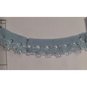 Резинка ажурная 15мм. голубая